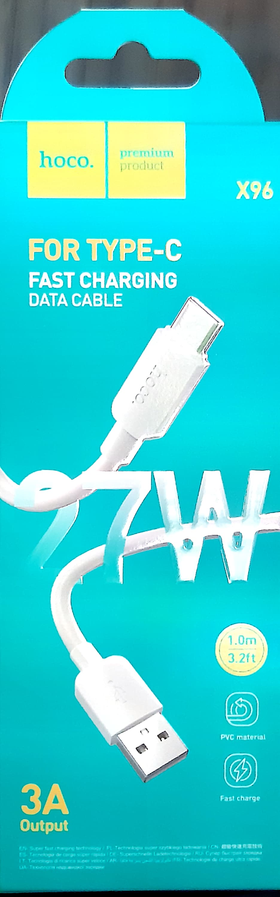 کابل تایپ سی هوکو 27A طول 1 متر X96