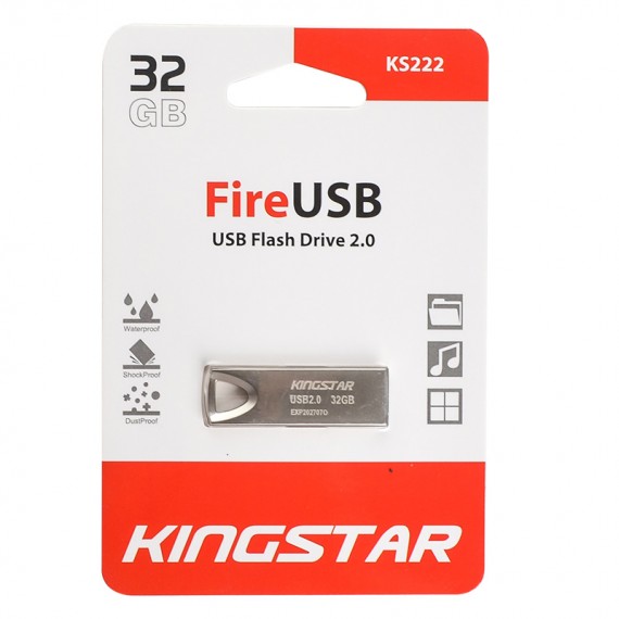 فلش کینگ استار ( KingStar ) مدل USB Fire 32GB ای نقره KS222